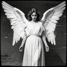 vhs static overlay of angel apparition, vhs, 1 9 9 0, beautiful, highly realistic, highly detailed, vhs noise static, black and white, vhs glitch
