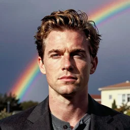 rainbow hugh laurie. pop art.