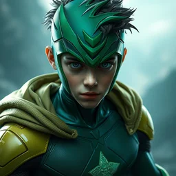 portrait super hero 🐸 young, style artstation, style greg rutkowski comic art book, biopunk, octane render, unreal engine 6, epic game graphics