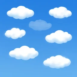 clean cel shaded vector art, curled clouds, blue sky, shutterstock, by pascal campion, petros afshar, anton fadeev, dean ellis, randolph stanley hewton