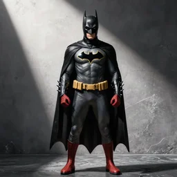 batman dressed as spiderman