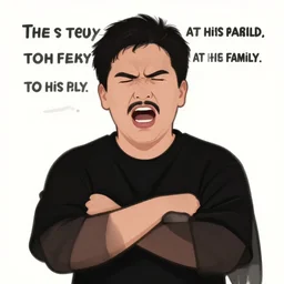 He raged at the world, at his family, at his life. But mostly he just raged.