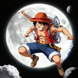 luffy Moon landing by Eiichiro Oda