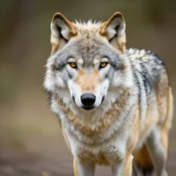 professional photograph of a silver and golden wolf, high quality, highly detailed, hd, 8 k