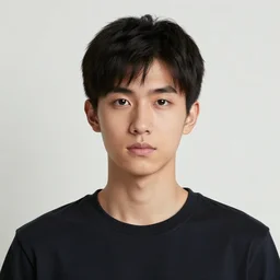 a portrait of a supernaturally neutral and handsome young man,