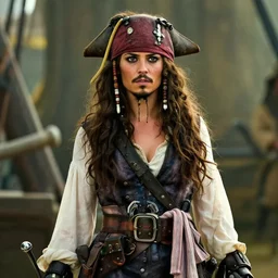 movie still of lindsey pelas as a pirate in the new oscar winning movie, directed by russo brothers, natural lighting, subject in the middle of the frame, 4 kuhd