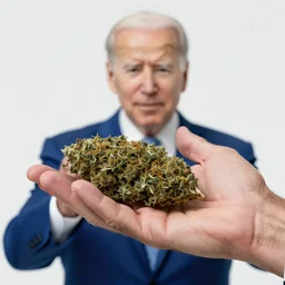 biden holding marijuana a