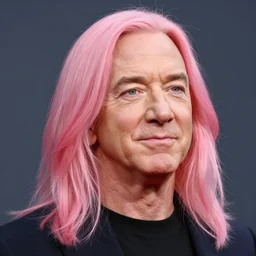 jeff bezos with lush, pink hair