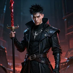 a portrait of a cyberpunk sorcerer by ross tran