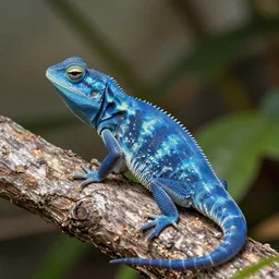 a blue - tounged lizard in the style of may gibbs