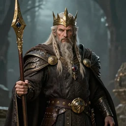 Portrait of a powerful Elven King in the style of Icewind Dale portraits; masterpiece; trending on artstation; f/1.4; 90mm