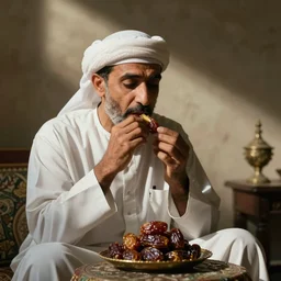 Abdulfatah Sisi eating dates