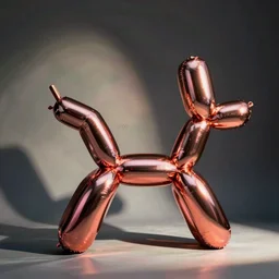 metallic balloon animals. pop art.