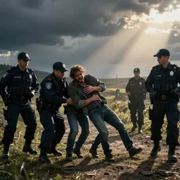 emet-selch sobbing as police drag him away for war crimes