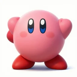 kirby digital art, super detailed resolution uhd hdr 4 k