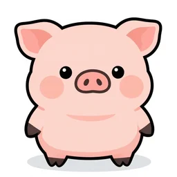 cute adorable pig pixel art