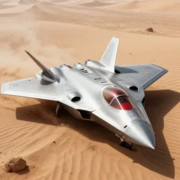 professional photograph of a crashed neo - futuristic simplified symmetrical stealth fighter by ilm, denis villeneuve, emmanuel shiu, zaha hadid, dust, vapor, cinematic mars desert scene, red paint detail, manga, dramatic, volumetric, concept art, hard surface, hyperrealism, high detail, trending on artstation, sharp focus, rendered in octane