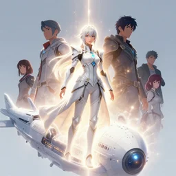 portrait girl of the white herald on an imperial airship, forbidden west, horizon zero, dawn radiating a glowing aura, global illumination, ray tracing, hdr, fanart, arstation, by makoto shinkai & ian pesty & alena aenami & reg rutkowski, artworks in 4 k, rim light, exquisite lighting, clear focus, very coherent, plain background, soft painting, photorealistic, unreal engine 5