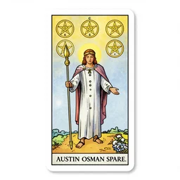 six of pentacles tarot card by austin osman spare