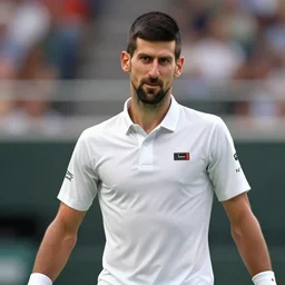 novak djokovic as grubhub character, octane render, realistic texture, depth of field, rolleiplex tlr
