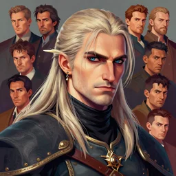 a beautiful headshot painting of geralt of rivia character by nekro and pascal blanche and john harris and greg rutkowski and sachin teng and victo ngai and simon stalenhag. in style of vector art. brush stroke, vibrating color, hyper detailed. octane render. trending on artstation, rendered in blender