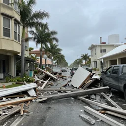 aftermath of a hurricane