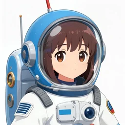 portrait of a catgirl astronaut, last exile, blue submarine no. 6, hisashi eguchi, tsutomu nihei, murata range, kawaii, yoshitaka amano, studio lighting, manga, beautiful,35mm lens, vibrant, bright high contrast colors, mucha, gradation, jean giraud, cosmic, synthwave beautiful, dreamy,  ((space nebula background))
