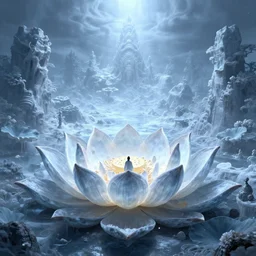 the cold hell! of the great lotus, immence cold, extraordinary, trending on cgsociety