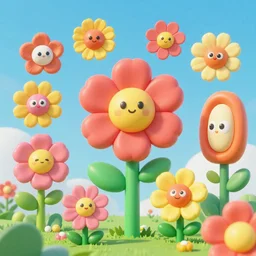 a cartoony flowers, various items, in the style of Rayman origins, michael ancel, Ruan Jia and Mandy Jurgens and Greg Rutkowski, trending on Artstation, award winning, unreal engine, octane render H 1024