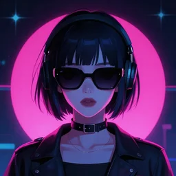 A synthwave profile picture