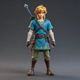 a 3 d model of link ( the legend of zelda ) found in the game files of bloodborne