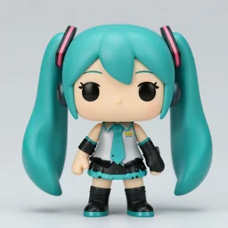 miku funko pop, toy, highly detailed, sharp focus