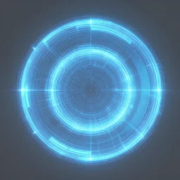 blue circle of light, sci - fi, hologram