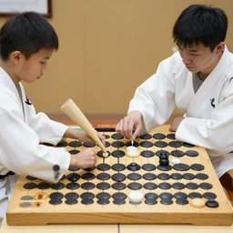 the historic precedent to the style of go opening known as heavy raptor _ j asano unit, mexican avalanche joseki written in a notebook