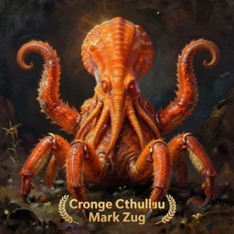 zoological portrait of orange cthulhu by mark zug