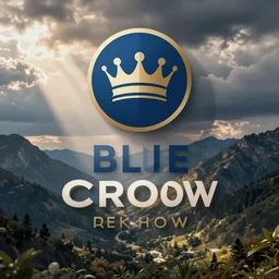 talk show with blue crown logo