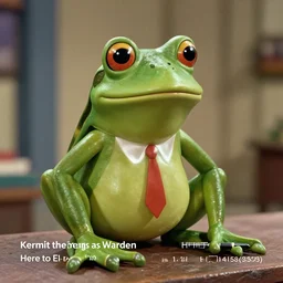 “Film still from Kermit the Frog as Warden from Here to Eternity (1953)”