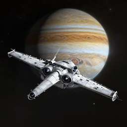 epic view of a star destroyer above jupiter, concept art