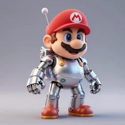 A bot in the game Super Mario 64, unreal engine, highly detailed, 8k