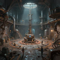 beautiful digital art of the inside of an industrial space mining colony, by alena aenami, by jesper ejsing, by rhads, by feng zhu