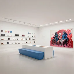 art by filip hodas, and artgerm. architect store design, clean, entertainment center, indoor, spacious. surrealism.