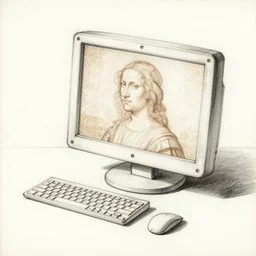 A sketch of a computer by Leonardo da Vinci
