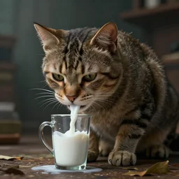 cat drinks milk, in game pathologic 2, digital art, unreal engine, cinematic composition, sharp, details, hyper - detailed, hd