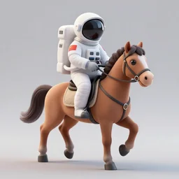 astronaut riding a horse, 3 d render