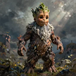 gandalf as groot, painting