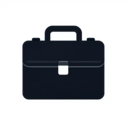 flat briefcase icon on white background, asset design, iconography