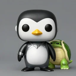Funko pop heavy metal penguin and turtle sidekick