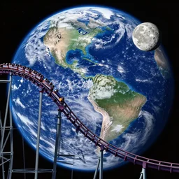 rollercoaster from the moon to the earth