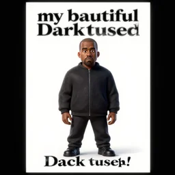 a poster for a pixar movie based on the kanye album my beautiful dark twisted fantasy, 8 k concept art, realistic shading, cartoony, mixed media, 8 0 s, by brad bird