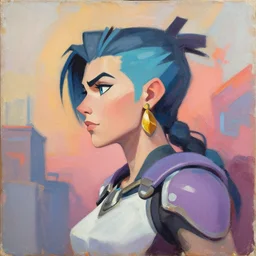 greg manchess portrait painting of sylvanas as overwatch character, medium shot, asymmetrical, profile picture, organic painting, sunny day, matte painting, bold shapes, hard edges, street art, trending on artstation, by huang guangjian and gil elvgren and sachin teng